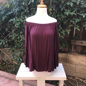 Sanctuary Off the Shoulder Boho Peasant Blouse M